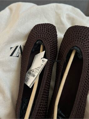 NWT Zara Braided Ballet Flats